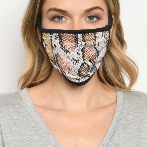 Trend Setter Diva Boutique Accessories - Restocked! 2 for 30! Snake skin print mask